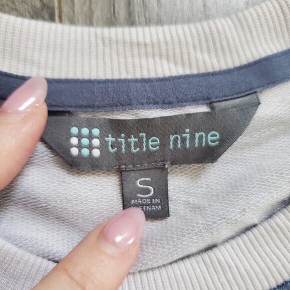 Title Nine Dress Womens Small Blue Purple Striped Short Sleeve Casual Pockets - Picture 3 of 8